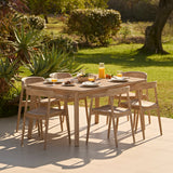 Saffron  6 Seater Garden Dining Set with Elowen Dining Chairs