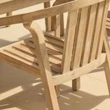 Saffron 6 Seater Extending Wooden Garden Dining Set with Shiro Chairs - Laura James