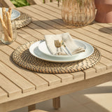 Saffron 6 Seater Extending Wooden Garden Dining Set with Shiro Chairs - Laura James
