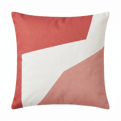 Salcombe 50x50cm Garden Cushion Cover - Paprika and Blush Pink - Laura James 