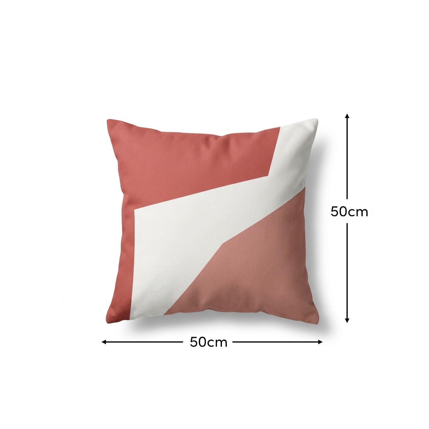 Salcombe 50x50cm Outdoor Cushion Cover - Paprika and Blush Pink - Laura James