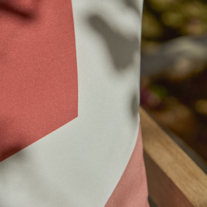 Salcombe 50x50cm Outdoor Cushion Cover - Paprika and Blush Pink - Laura James