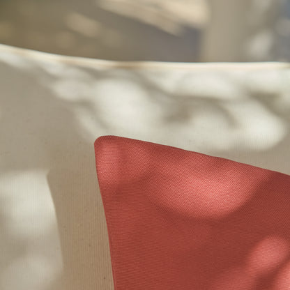 Salcombe 50x50cm Outdoor Cushion Cover - Paprika and Blush Pink - Laura James