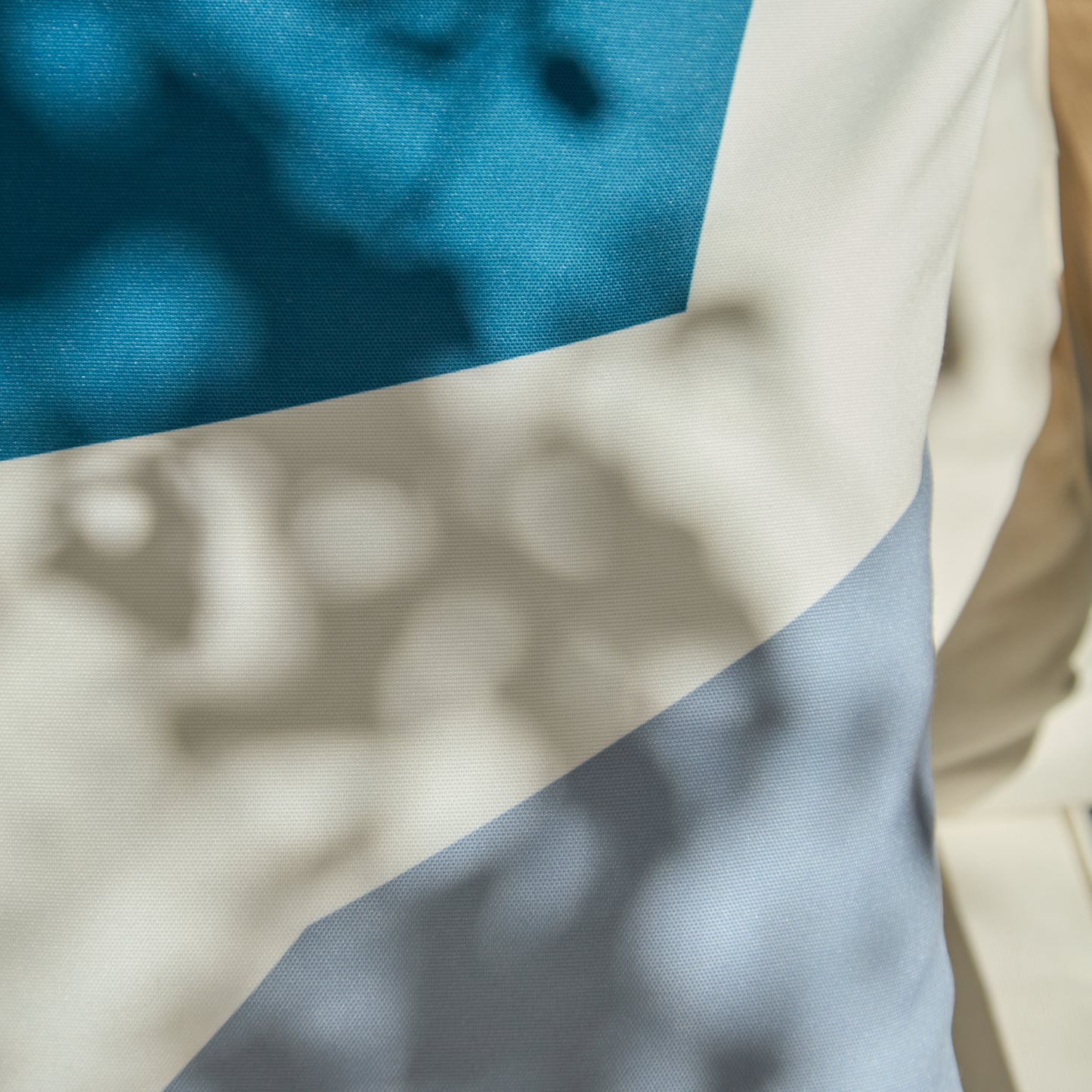 Salcombe 50x50cm Outdoor Cushion Cover - Teal and Cornflower Blue - Laura James