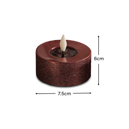 Samsta 7.5cm Battery Tealight Candles - Set of 2 - Burgundy Red