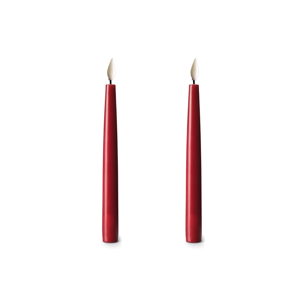 Samsta Battery Taper Candles - Set of 2 - Christmas Red