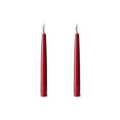 Samsta Battery Taper Candles - Set of 2 - Christmas Red