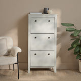 Sandhurst 60cm Three Door Shoe Cabinet - Mist Grey - Laura James