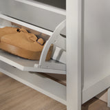 Sandhurst 60cm Three Door Shoe Cabinet - Mist Grey - Laura James