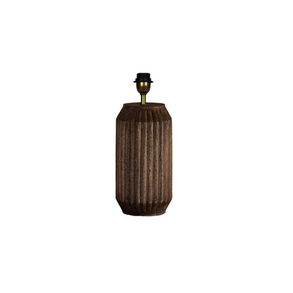 Sangla 25cm Wooden Lamp Base - Almond Brown Mango Wood - Laura James 