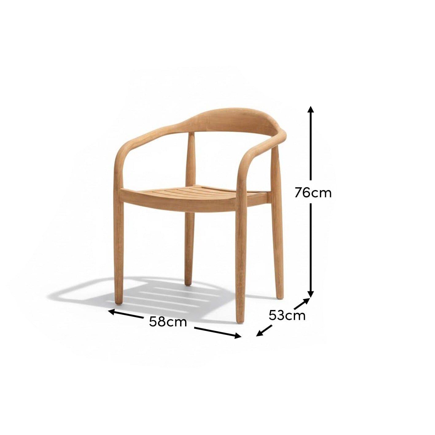 Sasha Wooden Garden Chairs - Set of 2 - Laura James