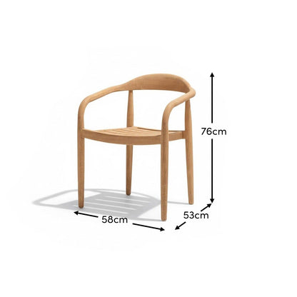 Sasha Wooden Garden Chairs - Set of 2 - Laura James