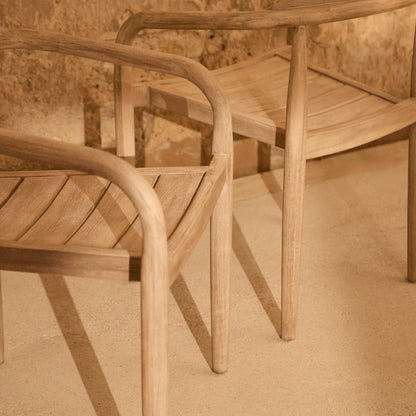 Sasha Wooden Garden Chairs - Set of 2 - Laura James