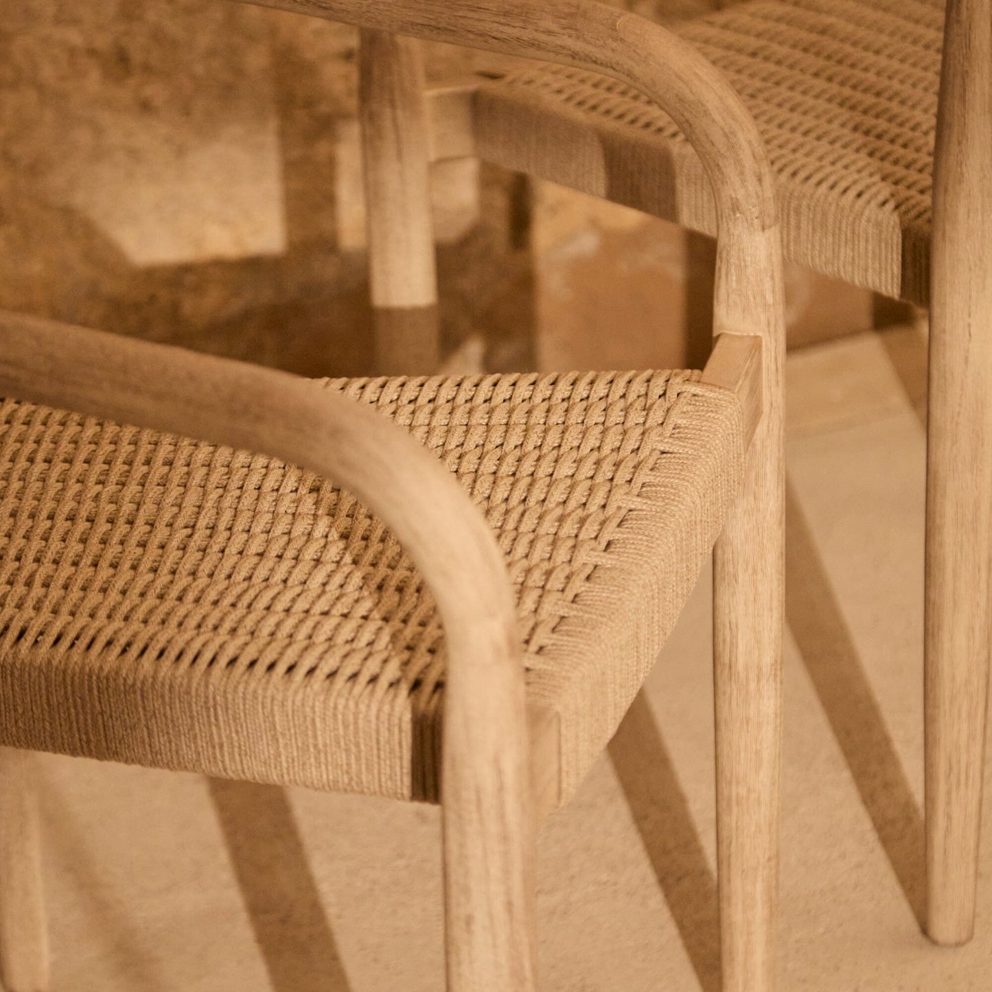 Sasha Sand Rope Garden Chairs - Set of 2 - Laura James