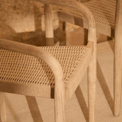 Sasha Sand Rope Garden Chairs - Set of 2 - Laura James