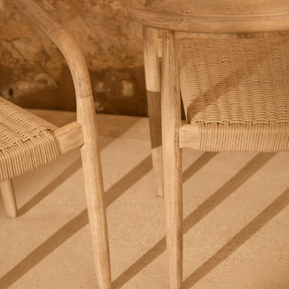 Sasha Sand Rope Garden Chairs - Set of 2 - Laura James