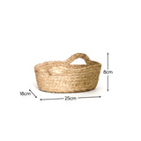 Satara 18x25cm Oval Jute Basket - Whitewash - Laura James 
