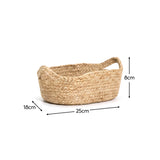 Satara 22x30cm Oval Jute Basket - Whitewash - Laura James 