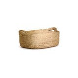 Satara 26x35cm Oval Jute Basket - Whitewash - Laura James 