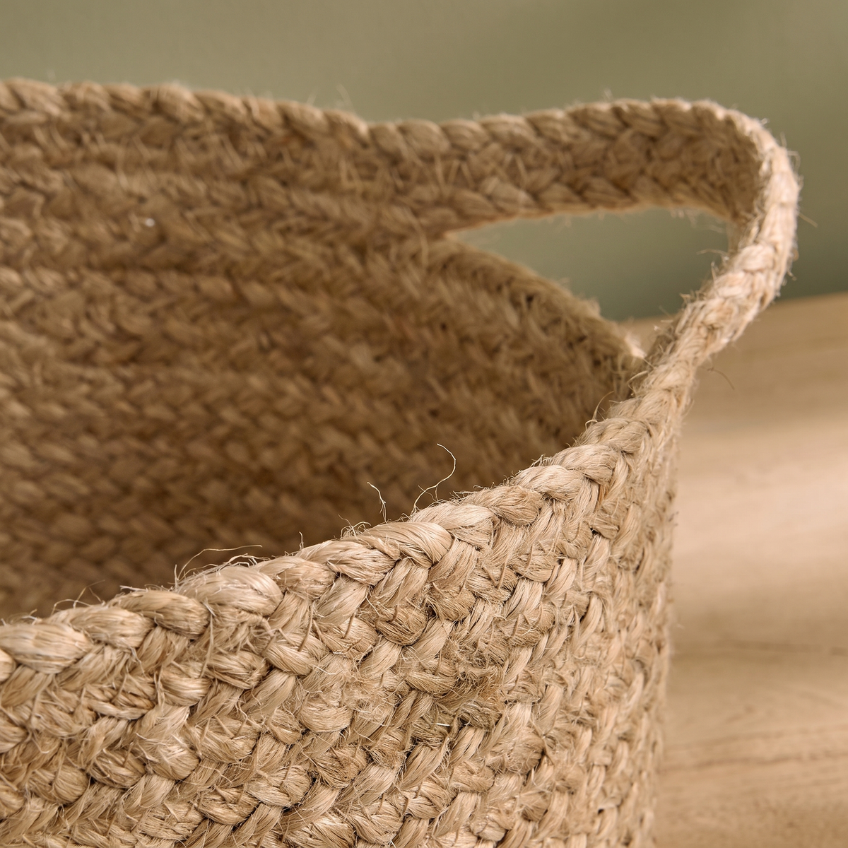 Satara 34x45cm Oval Jute Basket - Whitewash