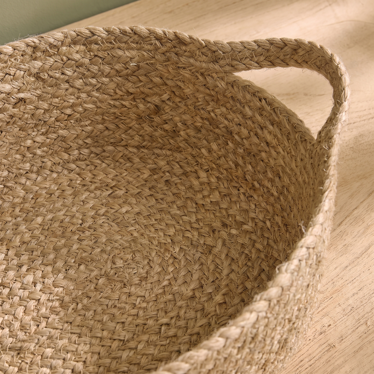 Satara 34x45cm Oval Jute Basket - Whitewash