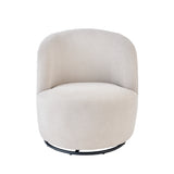 Sawyer 68cm Swivel Armchair - Soft Beige - Laura James