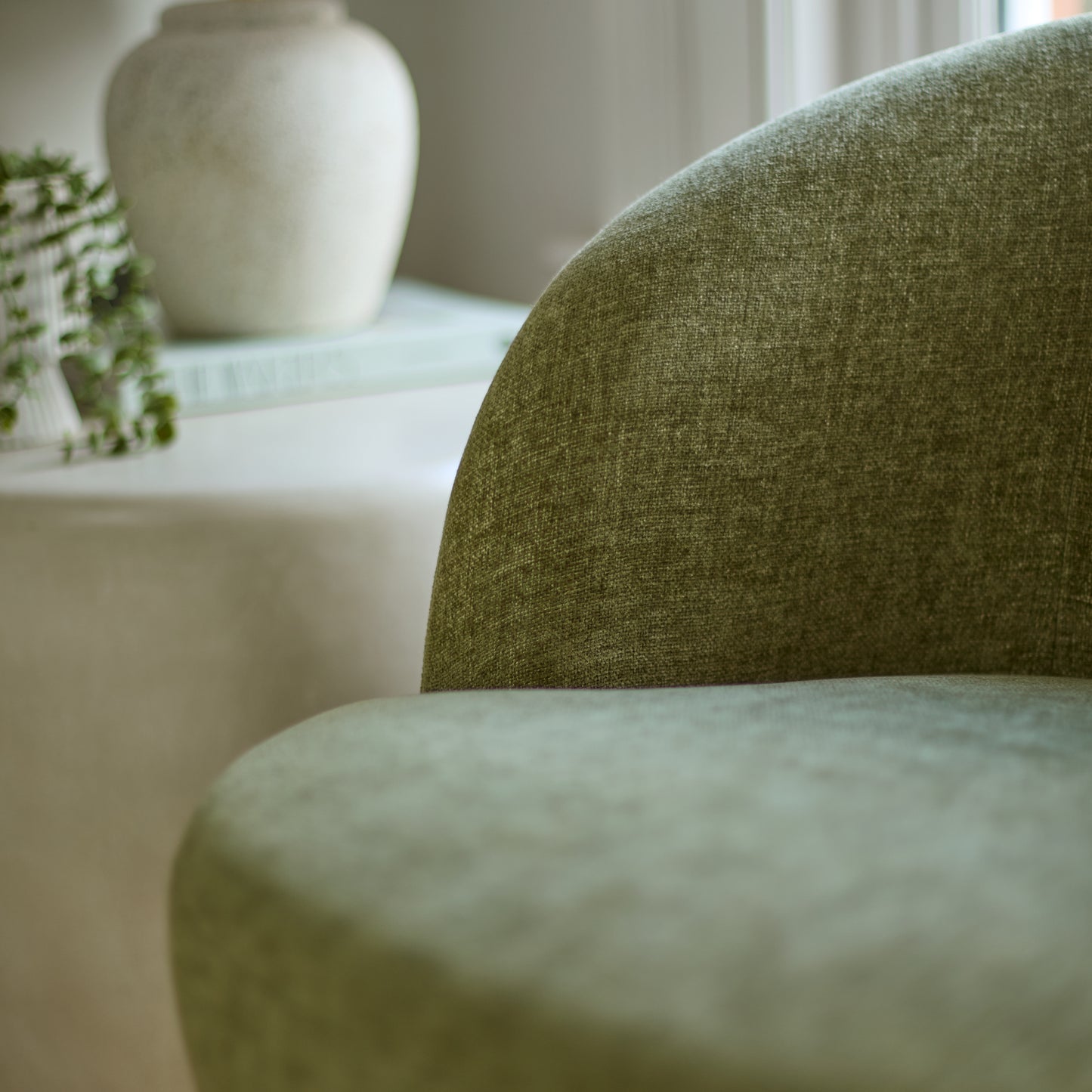 Sawyer 68cm Swivel Armchair - Moss Green - Laura James