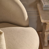 Sawyer 68cm Swivel Armchair - Soft Beige - Laura James