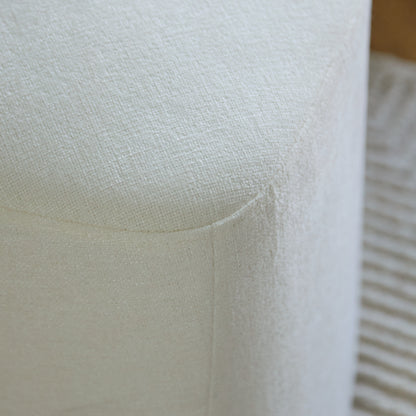 Sawyer 68cm Swivel Armchair & Alder 45cm Footstool - Oyster White