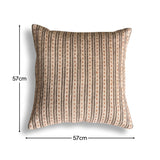 Seaton 57x57cm Cushion Cover - Natural and Mustard - Laura James 