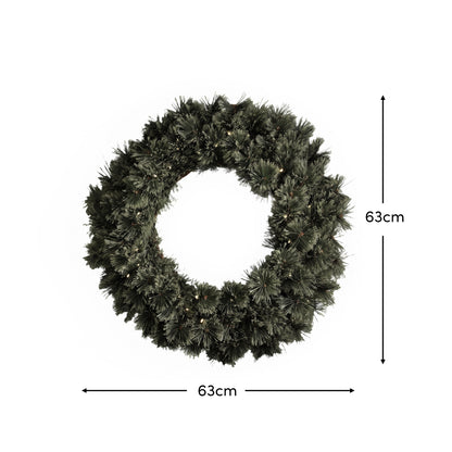 Sel 63cm Fir Wreath with LED Lights