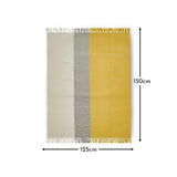 Selu 125x150cm Yellow Throw - Laura James 