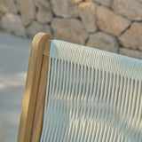 Seren White Acacia Occasional Garden Chair - Beige Rope - Laura James