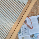 Seren White Acacia Occasional Garden Chair - Beige Rope - Laura James