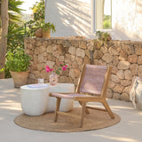 Seren Pink Rope Occasional Garden Chair - Laura James
