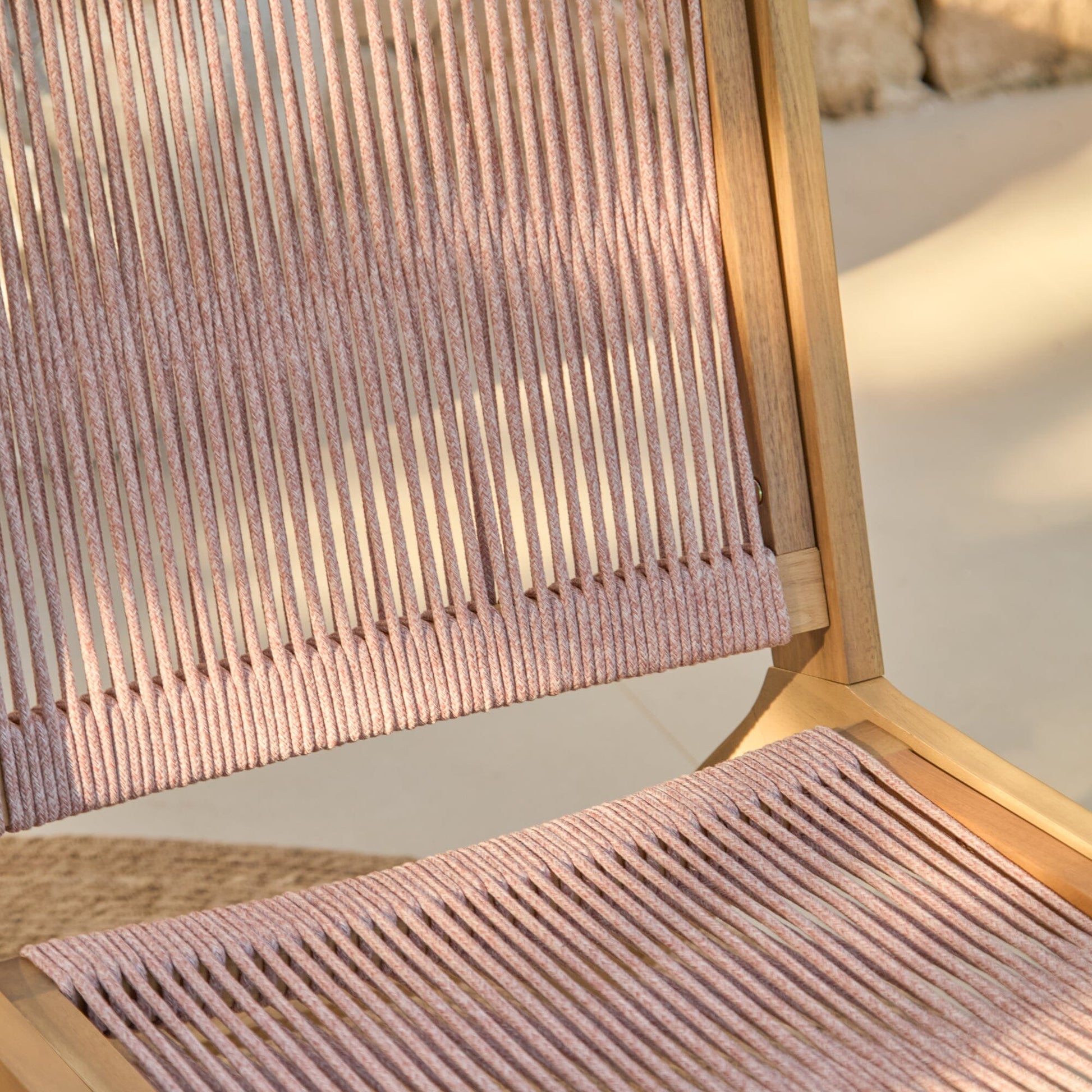 Seren Pink Rope Occasional Garden Chair - Laura James