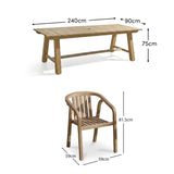 Shiro 8 Seater Garden Dining Set with Shiro Dining Chairs - Laura James