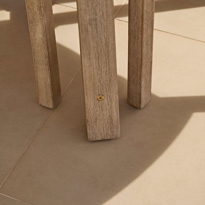 Shiro 4 Seater Round Wooden Garden Dining Set with Shiro Dining Chairs - 120cm - Laura James