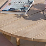Shiro 4 Seater Round Wooden Garden Dining Set with Shiro Pink Rope Dining Chairs - 120cm - Laura James
