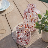 Shiro 4 Seater Round Wooden Garden Dining Set with Shiro Pink Rope Dining Chairs - 120cm - Laura James
