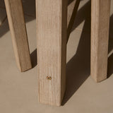 Shiro 4 Seater Round Wooden Garden Dining Set with Saffron Natural/Beige Dining Chairs