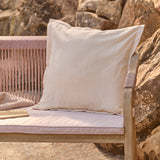 Shiro Wooden Garden Bench - Pink Rope - Laura James