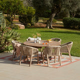 Shiro 6 Seater Wooden Round Dining Table with 6 Nala Rope Chairs
- Laura James 