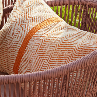 Amelia 4 Seater Wooden Garden Dining Set with 4 Hali Pink Chairs - Light Brushed Acacia with Black Legs