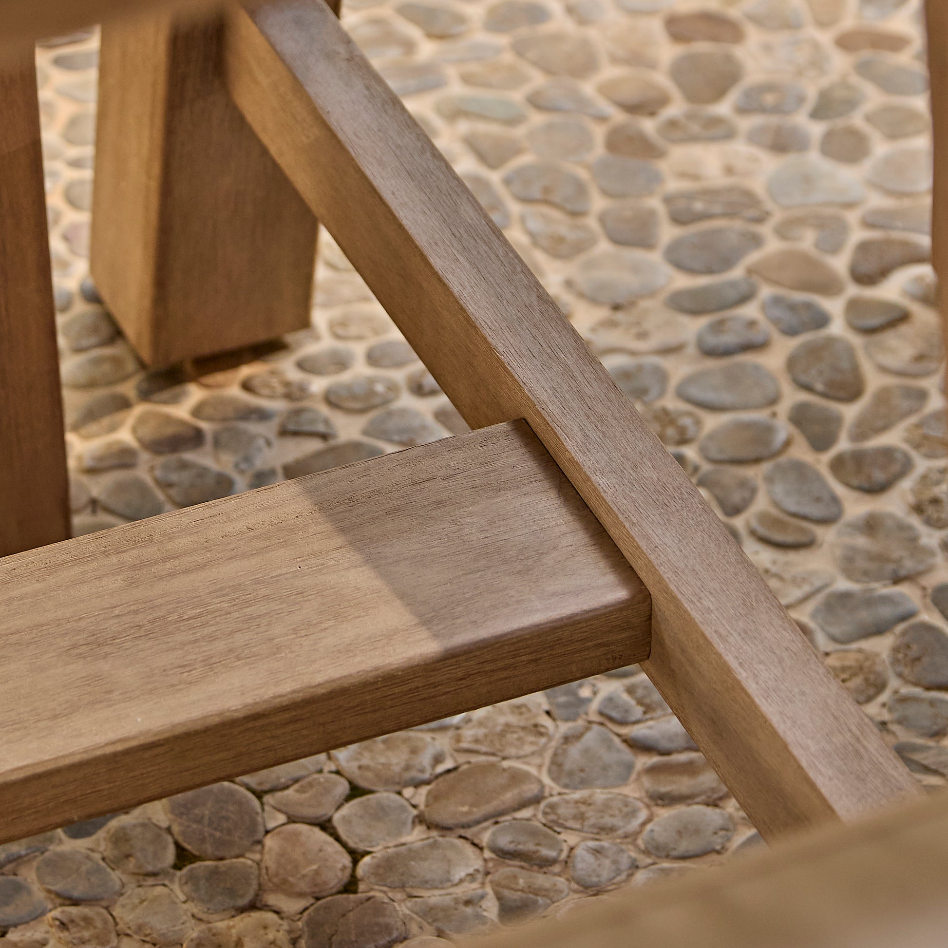 Shiro 6 Seater Wooden Garden Dining Set with 2 Shiro Benches & 2 Shiro Chairs - Beige Rope - Laura James