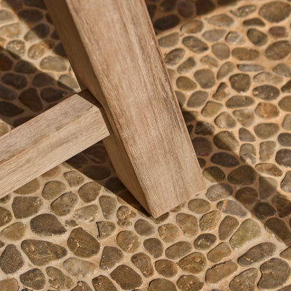 Shiro 6 Seater Wooden Garden Dining Set with 2 Shiro Benches & 2 Shiro Chairs - Pink Rope - Laura James