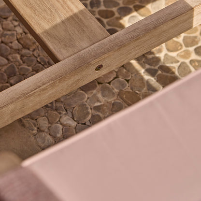 Shiro 6 Seater Wooden Garden Dining Set with 2 Shiro Benches & 2 Shiro Chairs - Pink Rope - Laura James