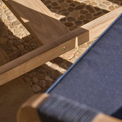 Shiro 6 Seater Wooden Garden Dining Set with 2 Shiro Benches & 2 Shiro Chairs - Navy Rope - Laura James