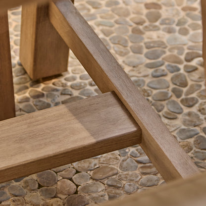 Shiro 6 Seater Wooden Garden Dining Set with Shiro Beige Rope Chairs & Bench - 180cm - Laura James