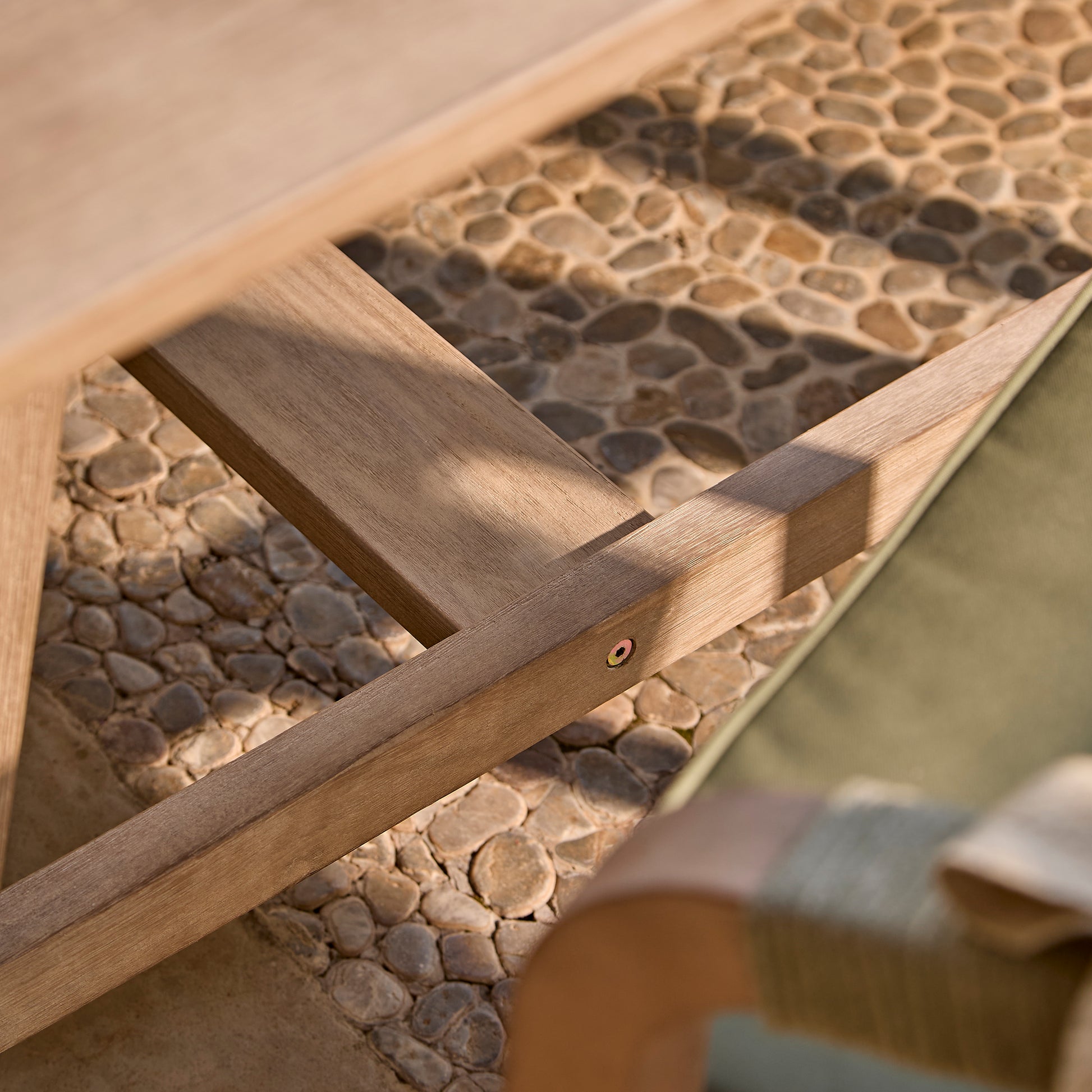 Shiro 6 Seater Wooden Garden Dining Set with Shiro Green Rope Chairs & Bench - 180cm - Laura James